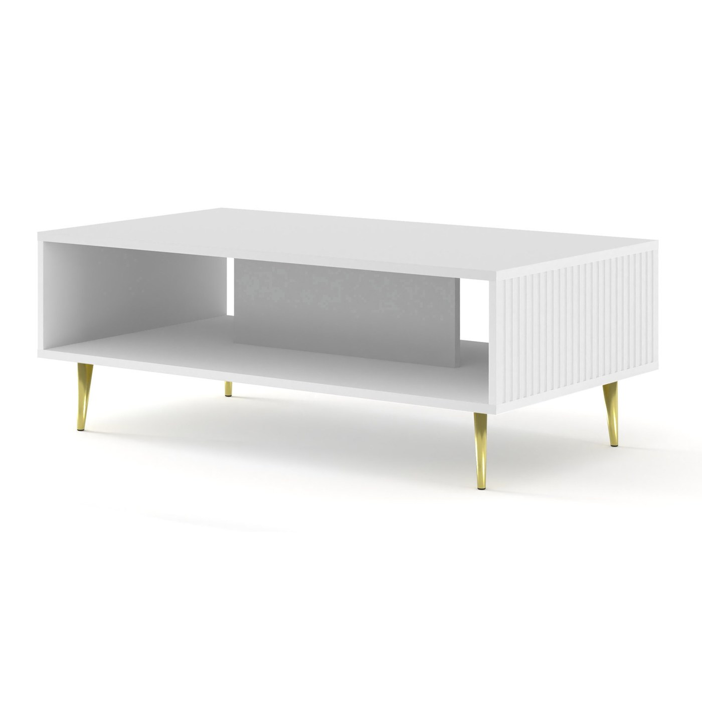 Table basse Ravenna B Foil Mdf 90 cm - blanc mat