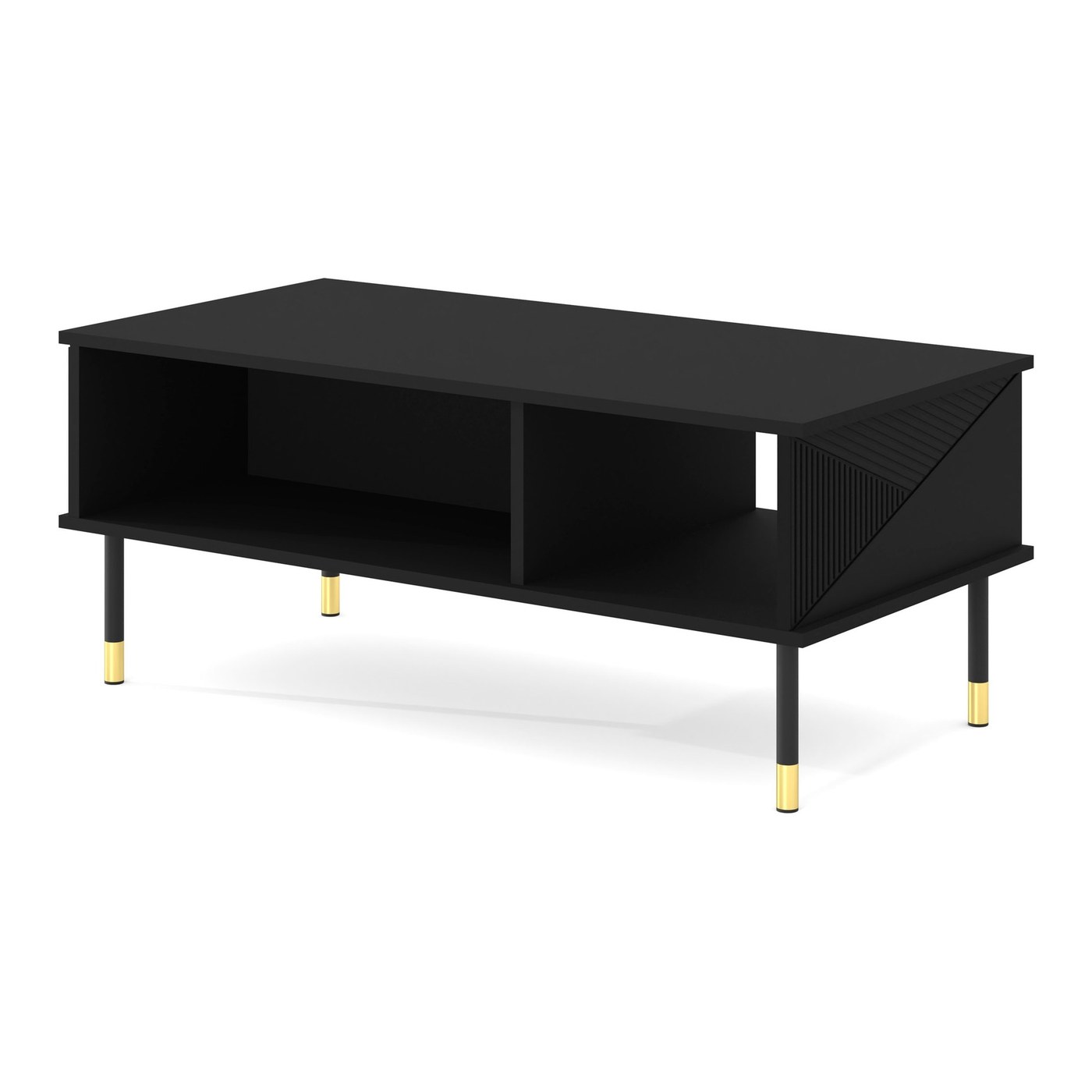 Table basse Woody 110 cm - noir mat