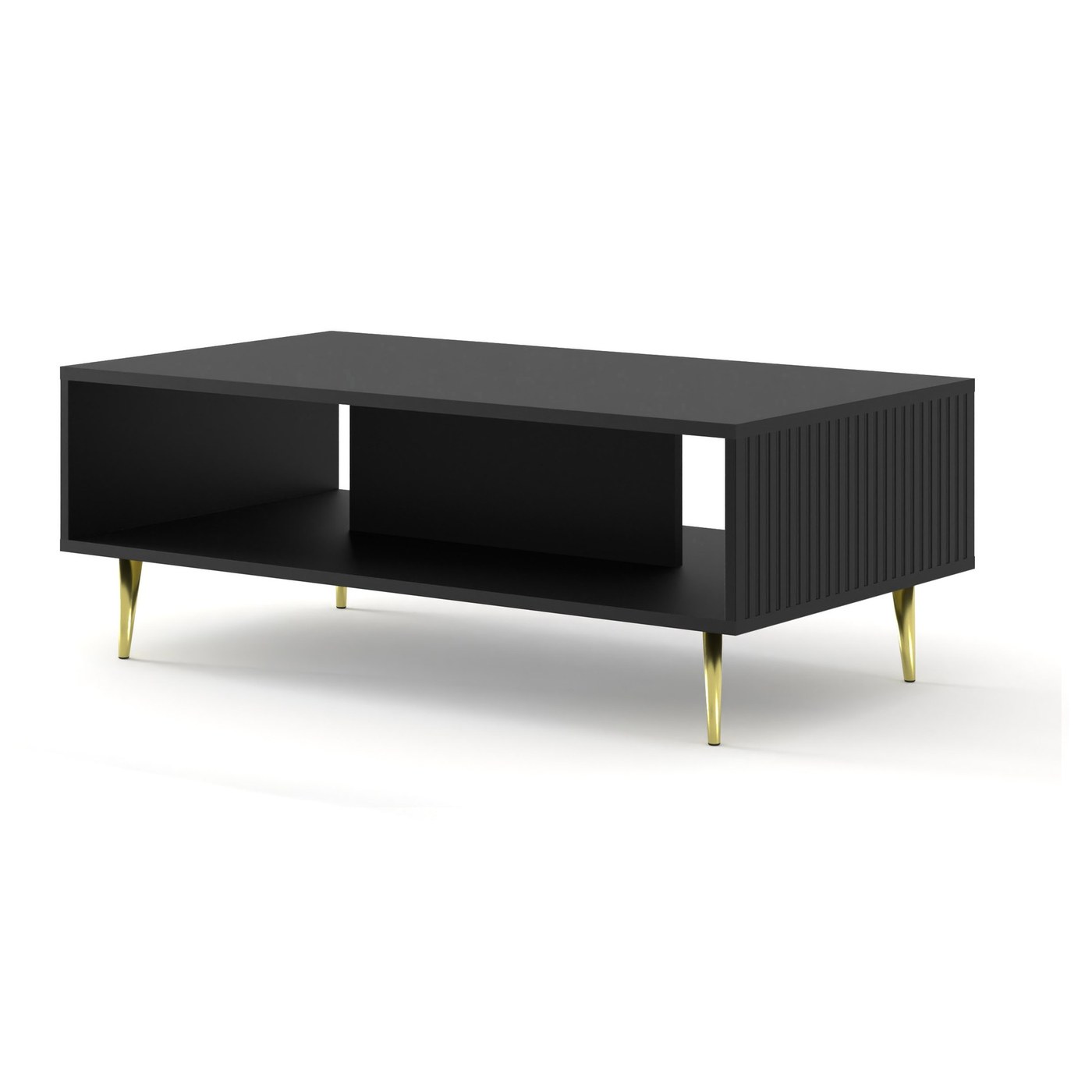 Table basse Ravenna B Foil Mdf 90 cm - noir mat