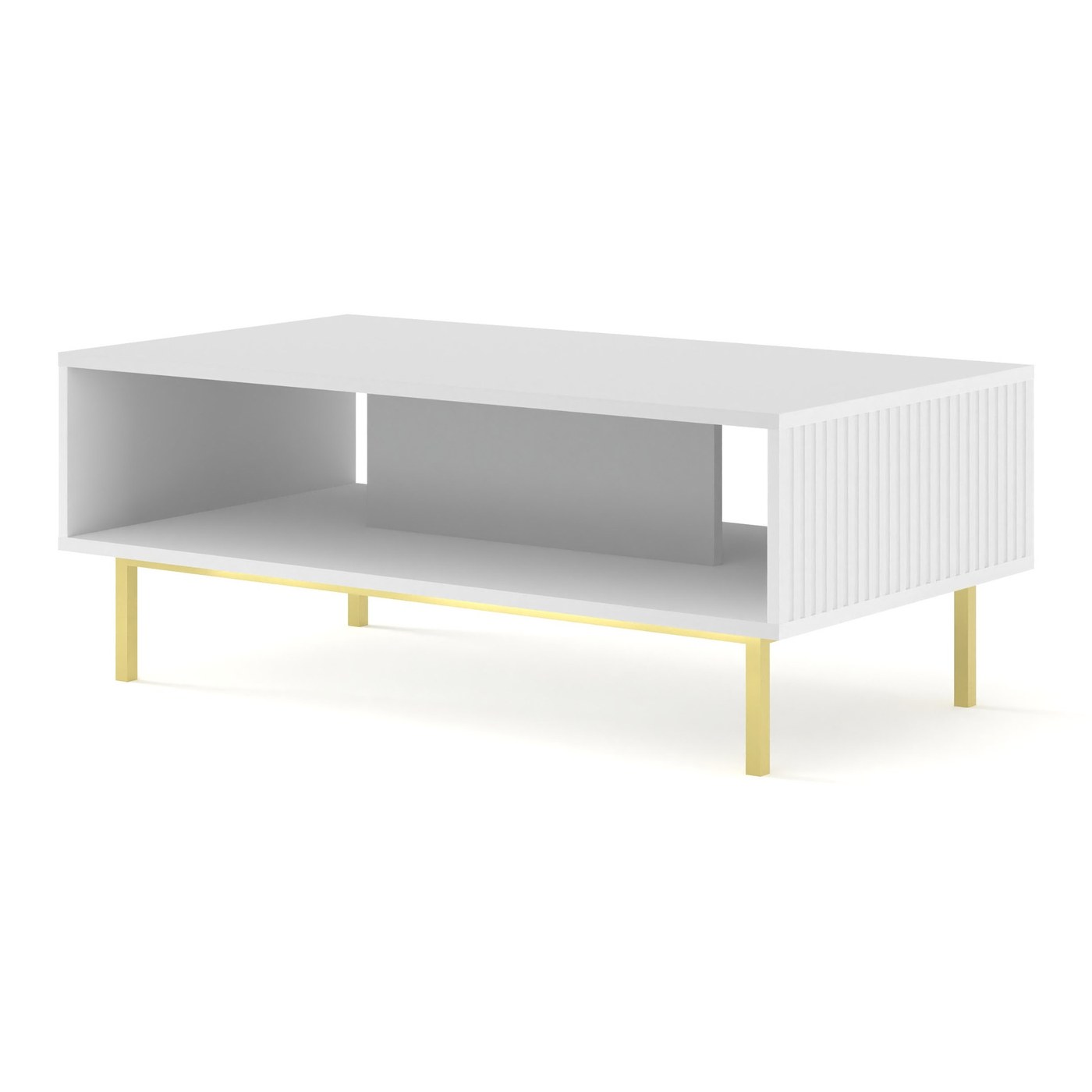Table basse Ravenna B Foil Mdf 90 cm - blanc mat