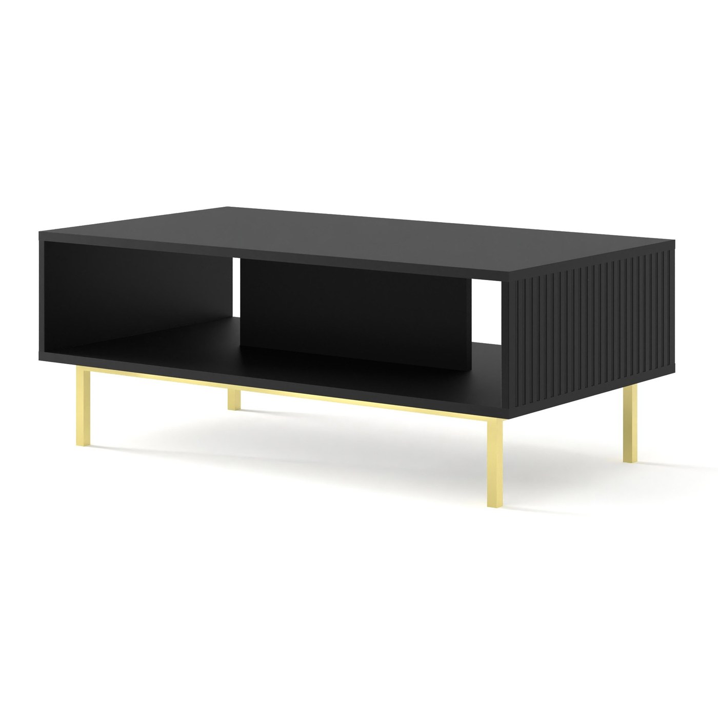 Table basse Ravenna B Foil Mdf 90 cm - noir mat