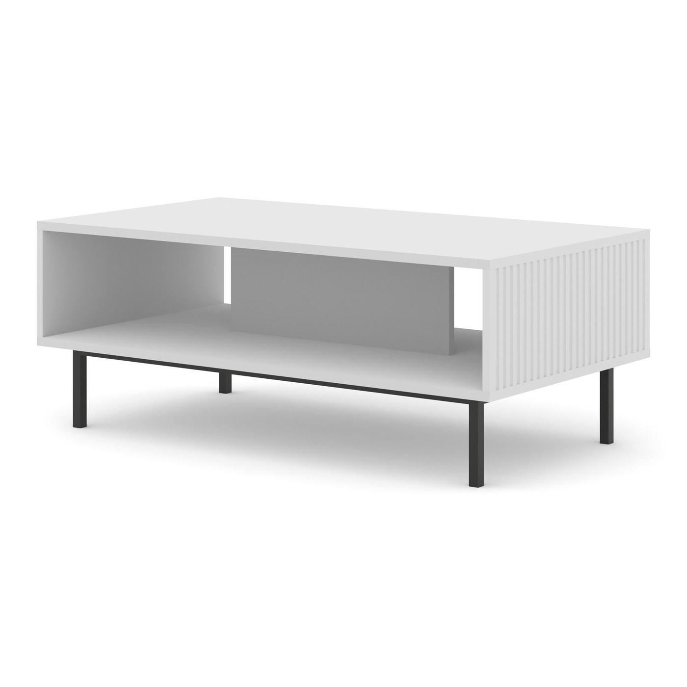 Table basse Ravenna B Foil Mdf 90 cm - blanc mat