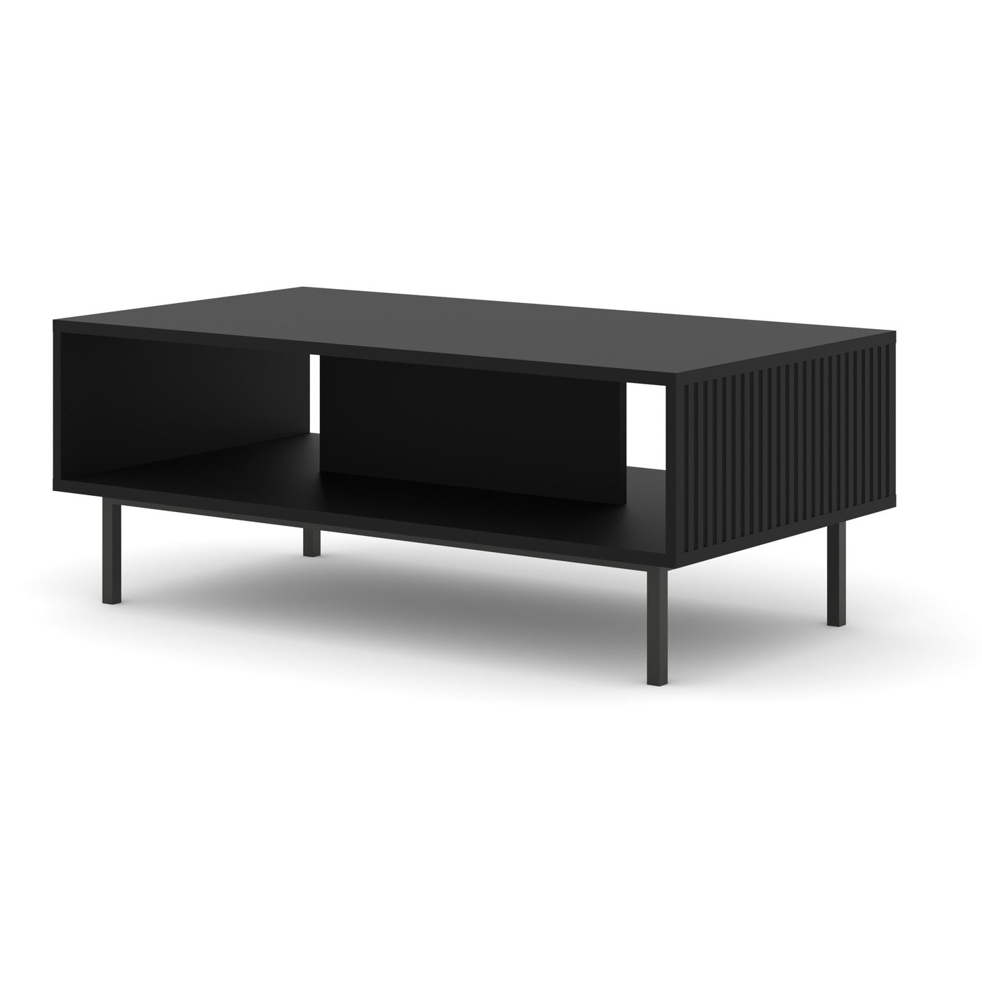 Table basse Ravenna B Foil Mdf 90 cm - noir mat