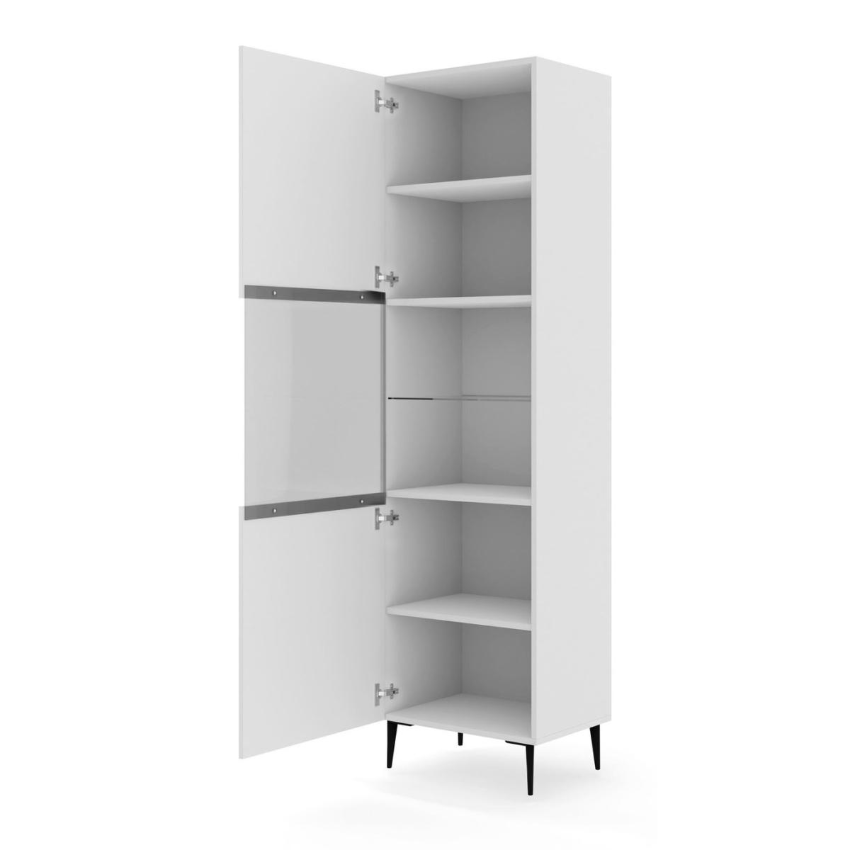 Vitrine Ravenna B Foil Mdf 60 cm - blanc mat