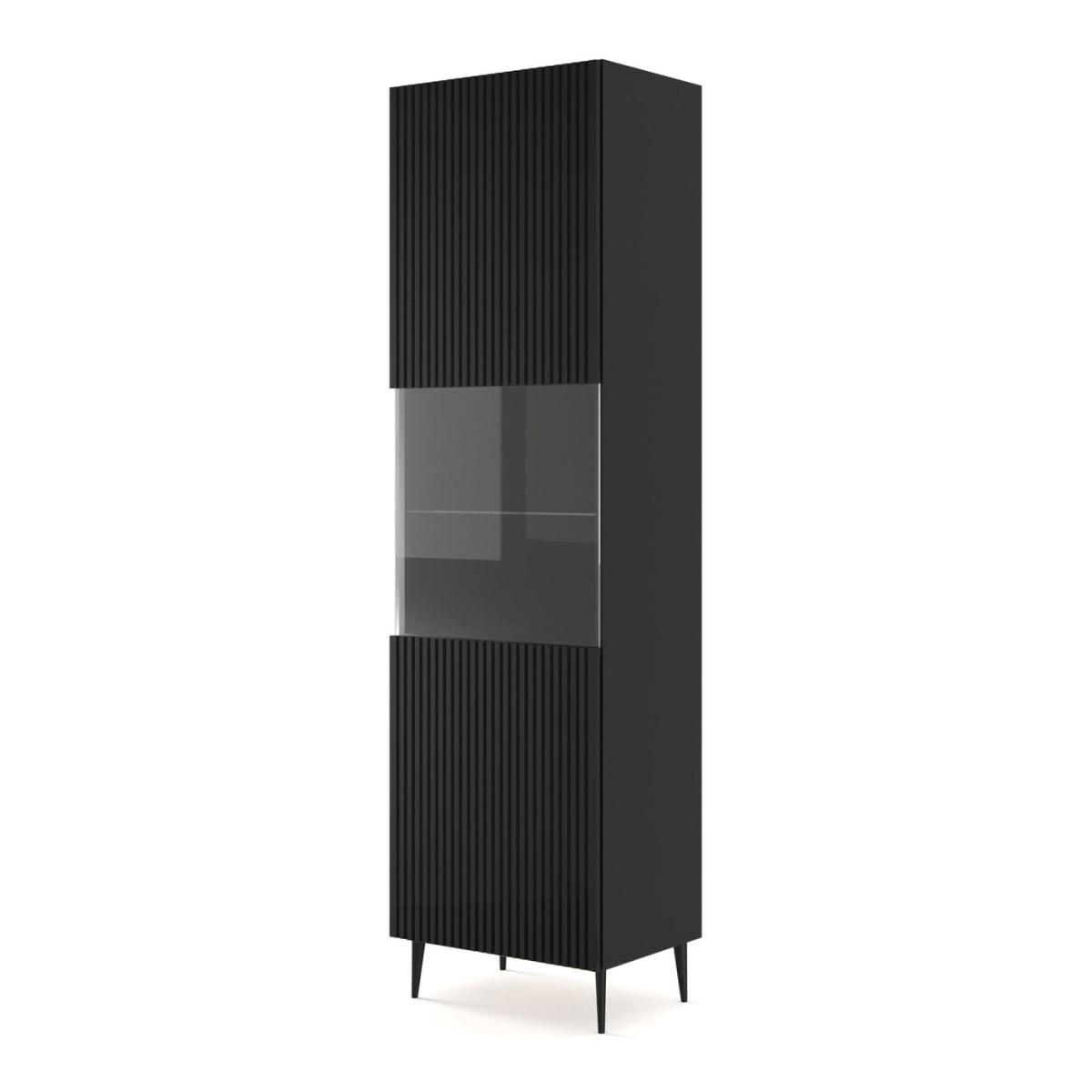 Vitrine Ravenna B Foil Mdf 60 cm - noir mat