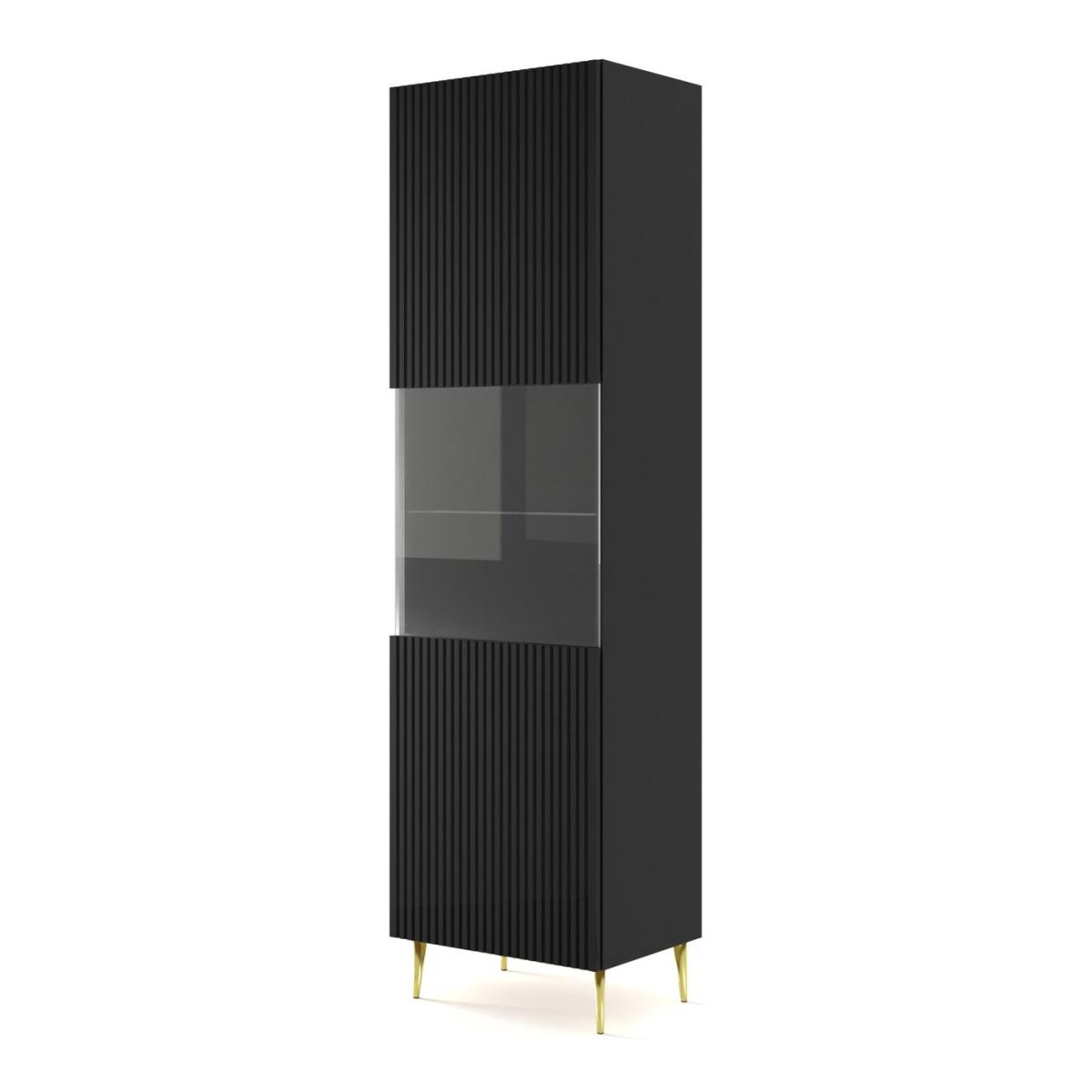 Vitrine Ravenna B Foil Mdf 60 cm - noir mat