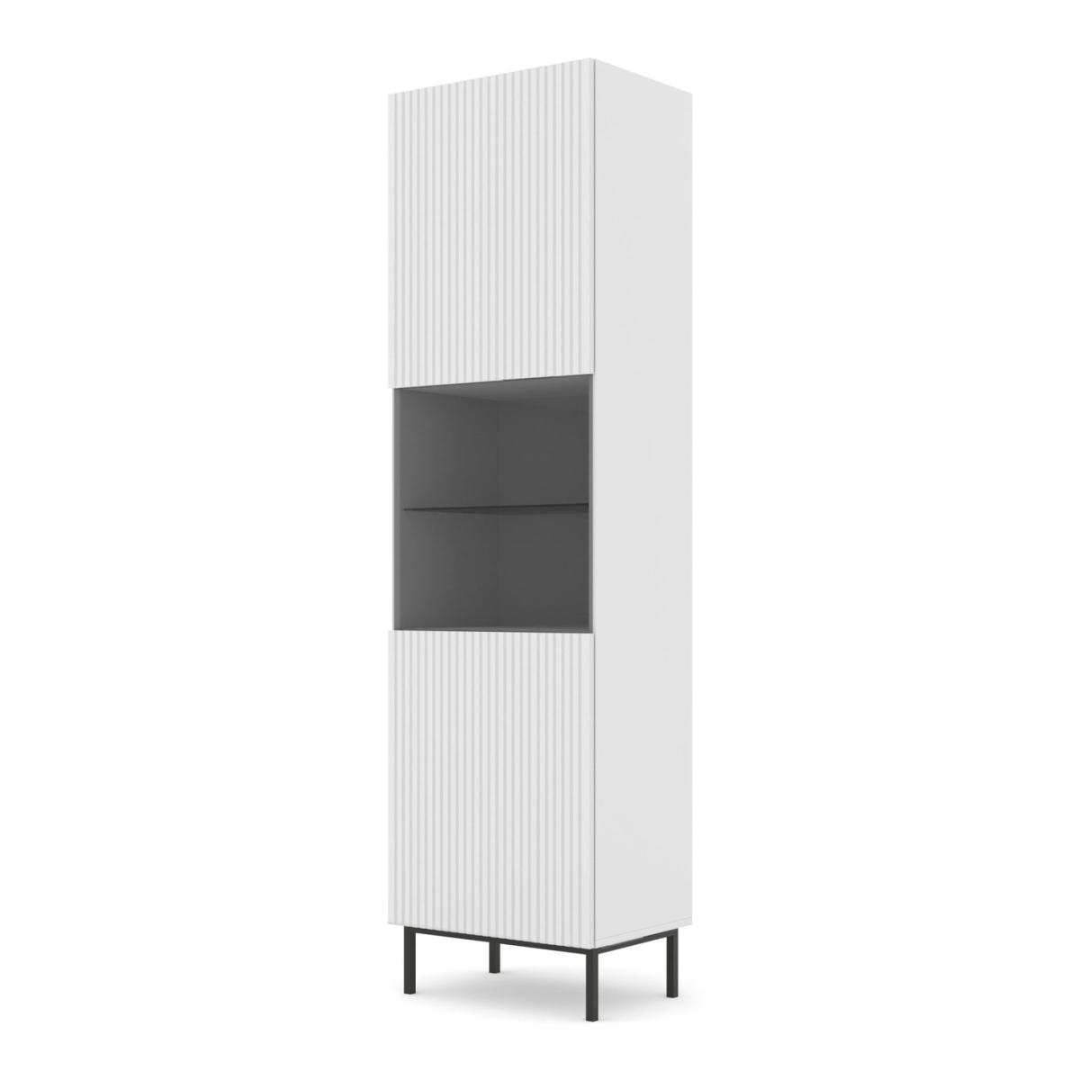 Vitrine Ravenna B Foil Mdf 60 cm - blanc mat