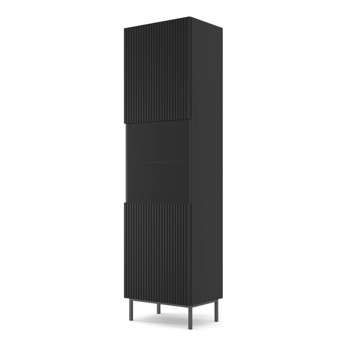 Vitrine Ravenna B Foil Mdf 60 cm - noir mat