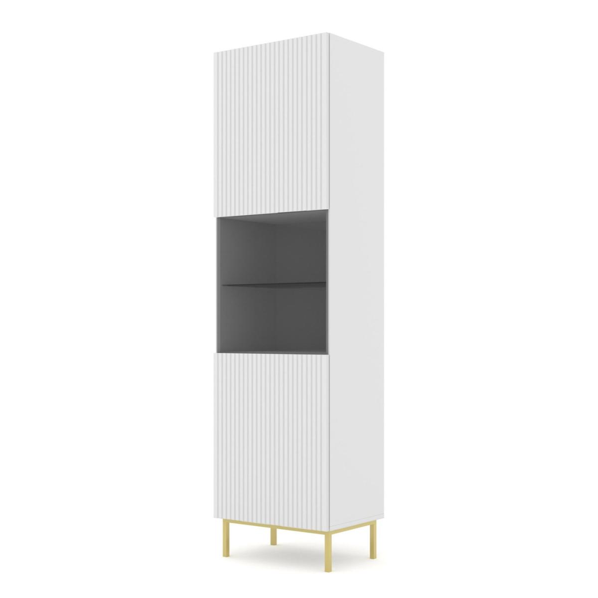 Vitrine Ravenna B Foil Mdf 60 cm - blanc mat