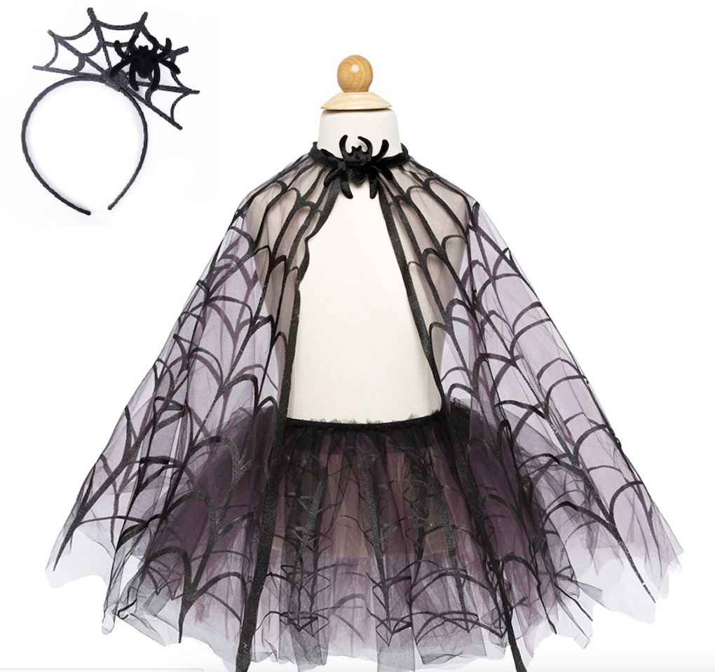 Cape et tutu avec serre tete toile d araignee - 4/6 ans - Great Pretenders