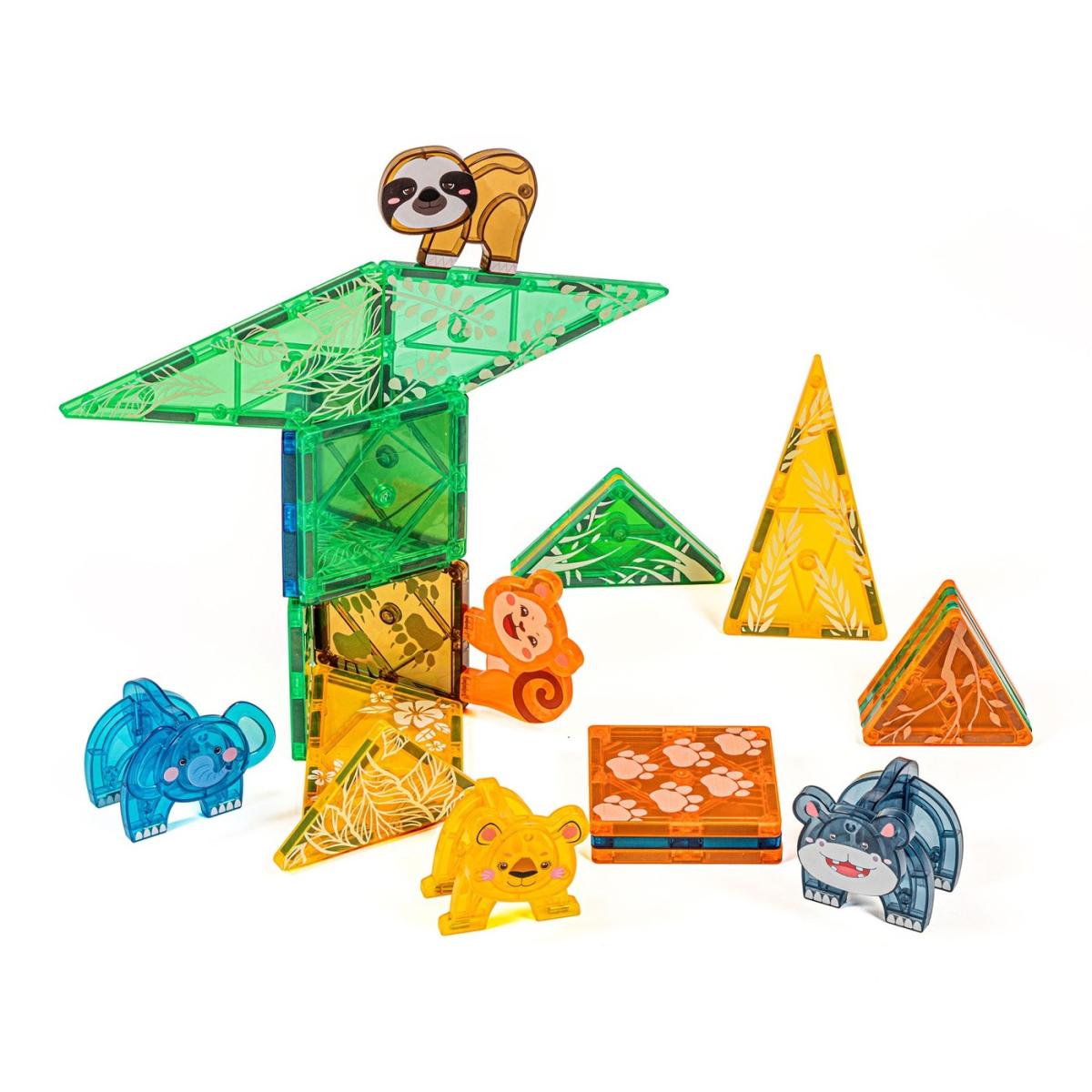 MagGenius Blocs de construction magnétiques — Safari — 38 pièces