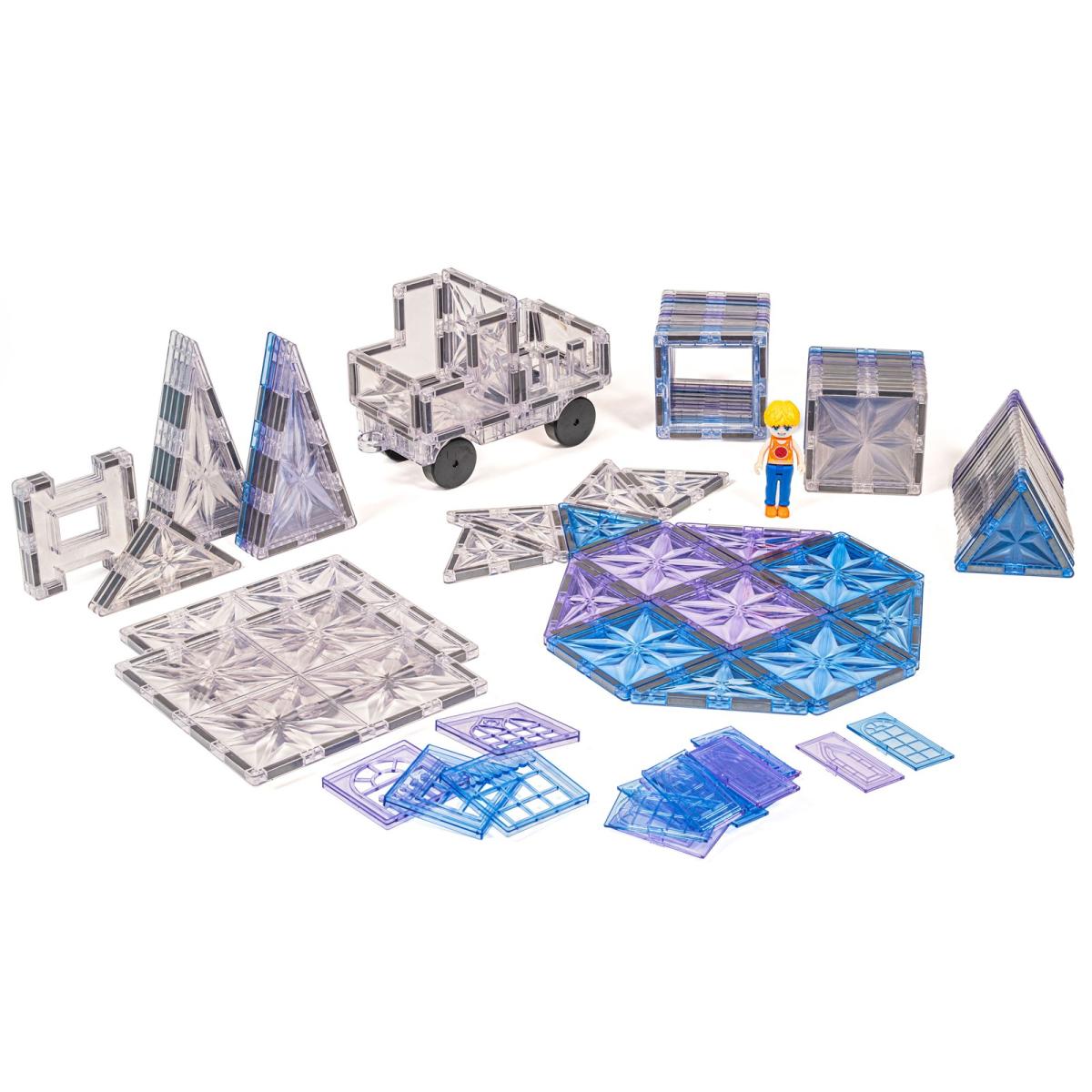 MagGenius Blocs de construction magnétiques — Saphir — 100 pièces
