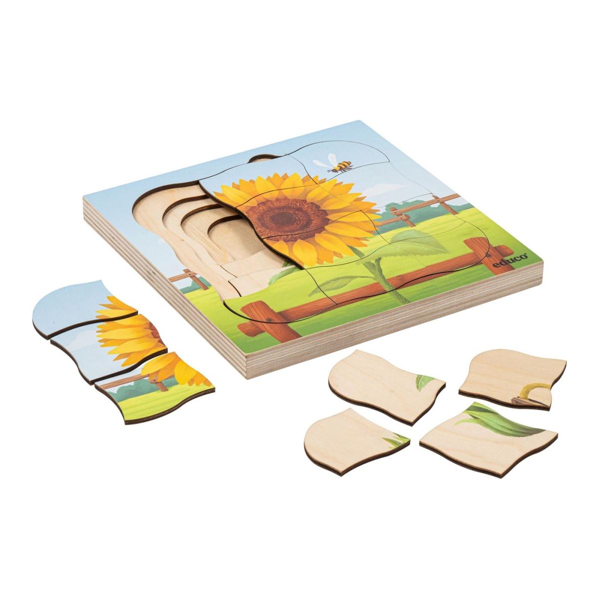 Educo À la ferme - le tournesol pousse — 31 pièces de puzzle