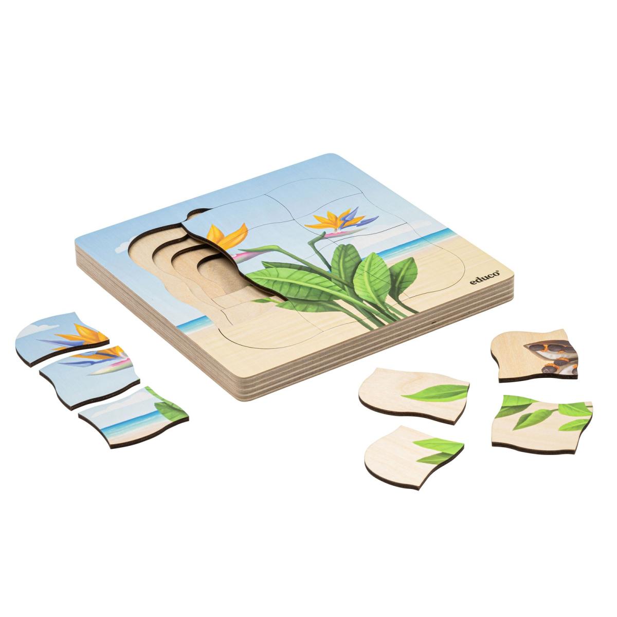 Educo Sur la plage - le strelitzia pousse — 31 pièces de puzzle