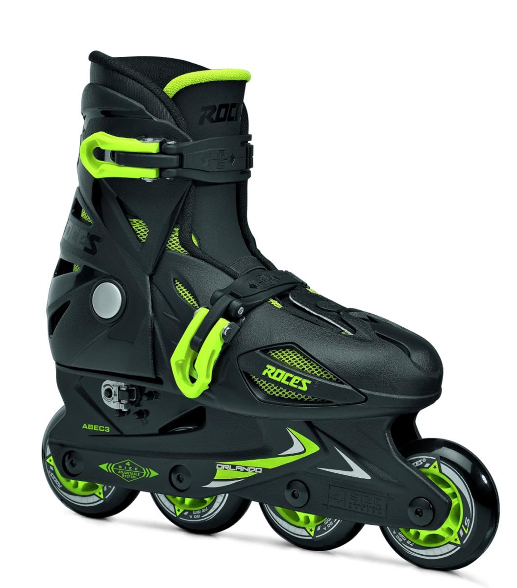 Roller JR Roces Orlando 3 noir/lime 30-35