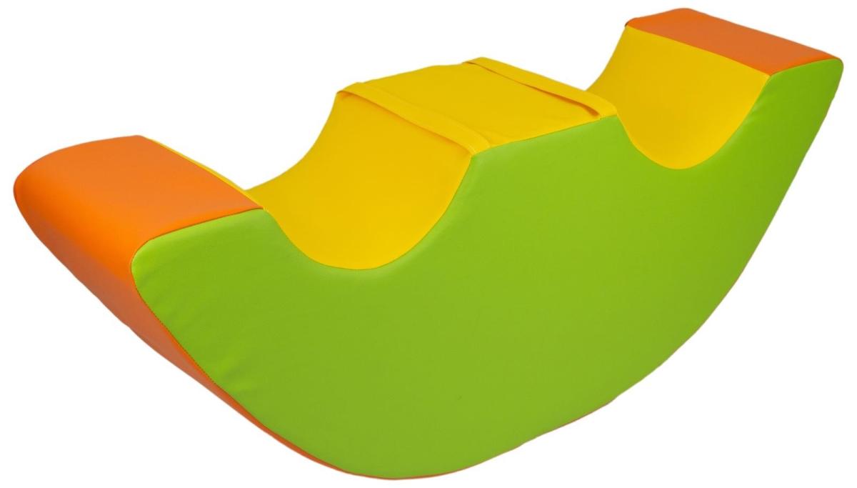 Velinda Balancelle à bascule Bean Rocker Duo — jaune, vert, orange, bleu clair