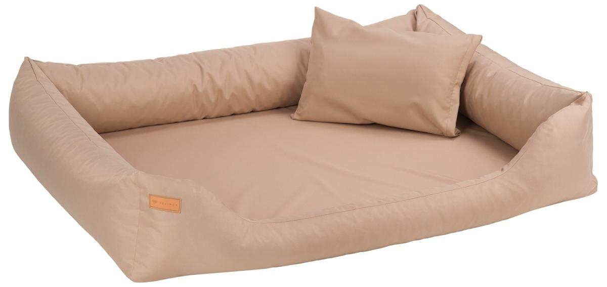 Velinda Panier pour chien et chat avec oreiller et matelas 120 x 90 — crème