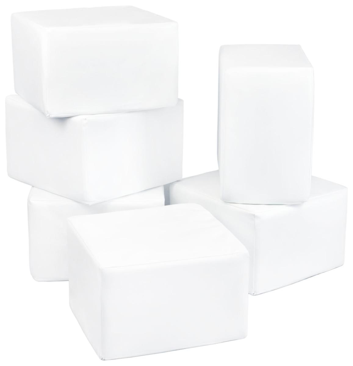 Velinda Ensemble cubes (6 grands blocs de mousse) — blanc