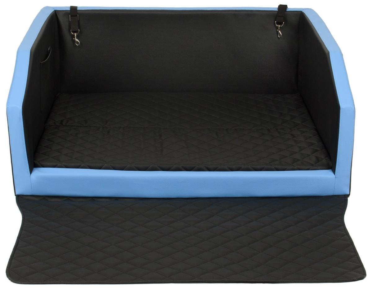 Velinda Panier de voiture pour chien 100x70cm — noir, bleu