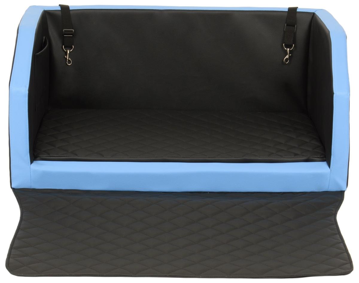 Velinda Panier de voiture pour chien 90x55 cm — noir, bleu