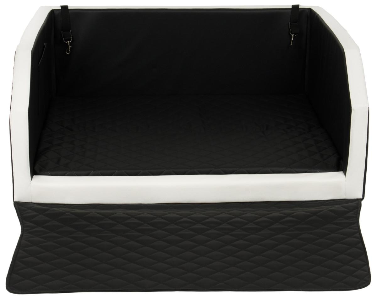 Velinda Panier de voiture pour chien 100x90 cm — noir - blanc