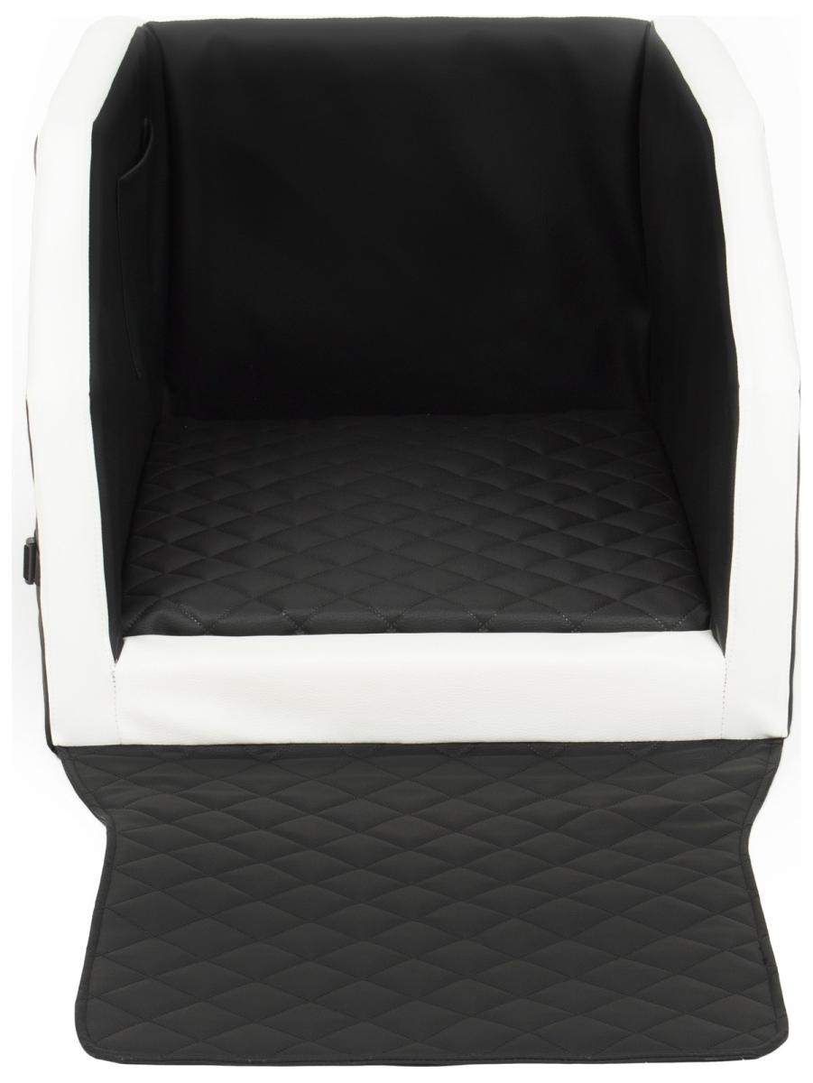 Velinda Panier de voiture pour chien 55x70 cm — noir - blanc