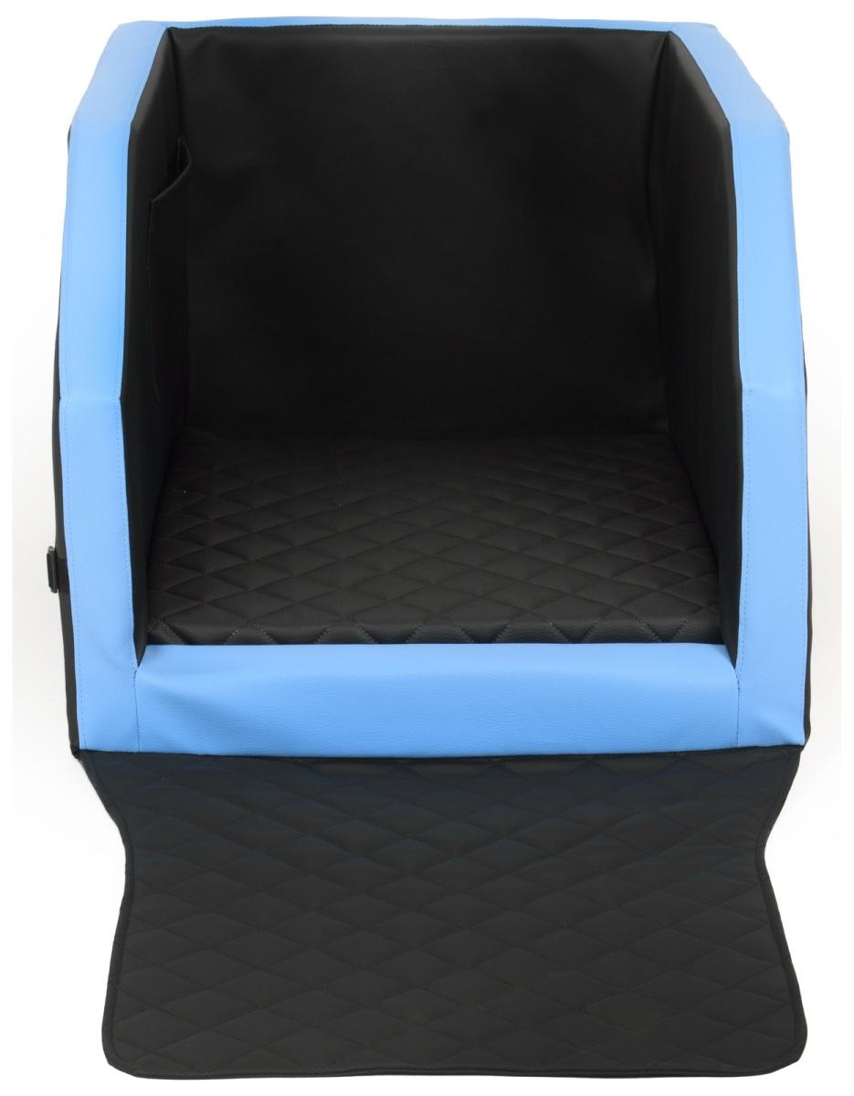 Velinda Panier de voiture pour chien 55x70 cm — noir, bleu