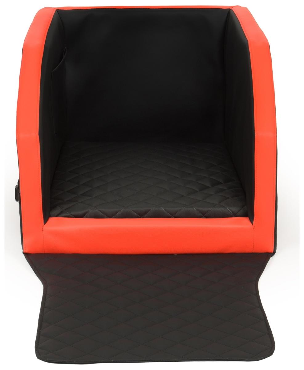 Velinda Panier de voiture pour chien 55x70 cm — noir-rouge