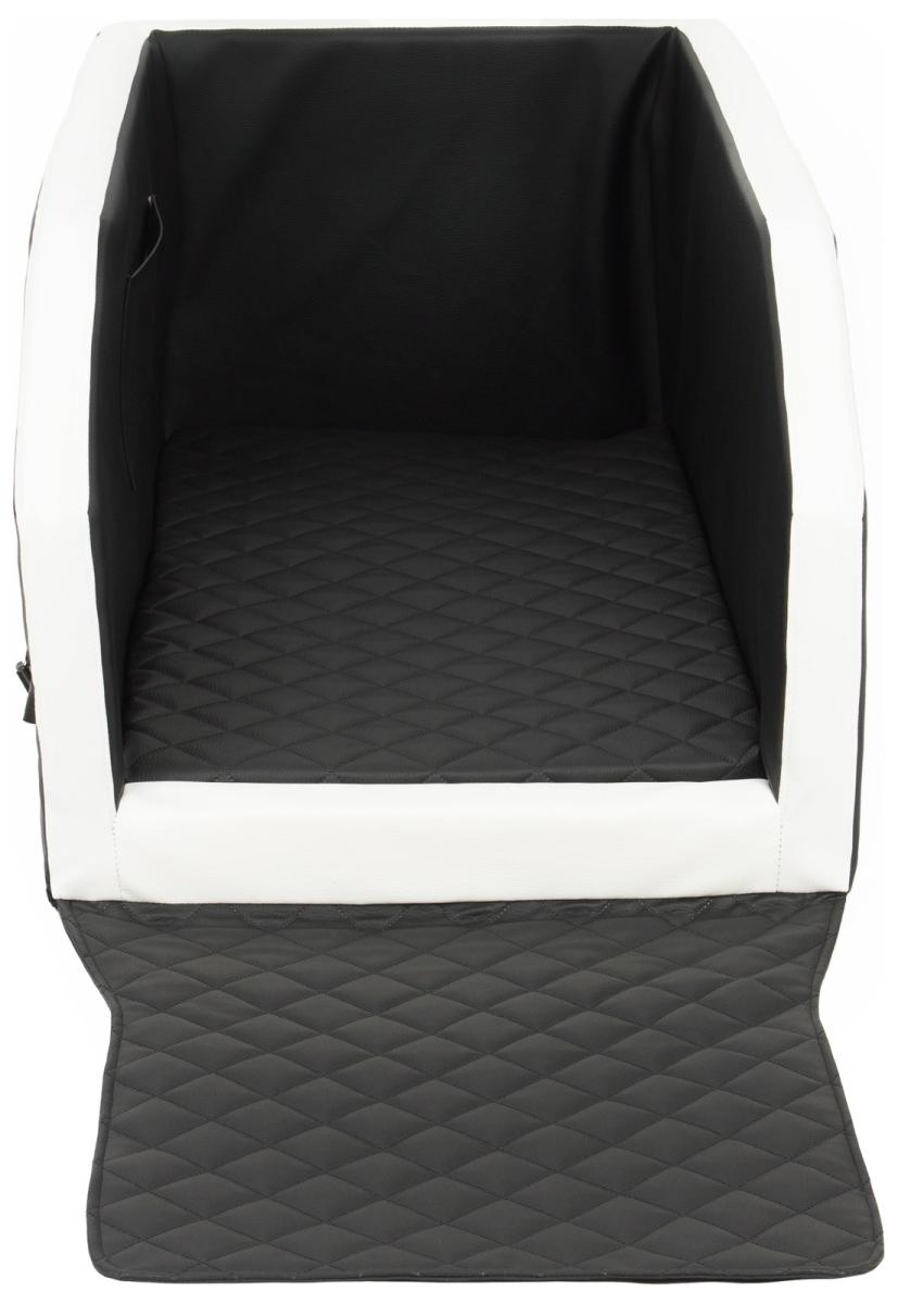 Velinda Panier de voiture pour chien 55x100 cm — noir - blanc