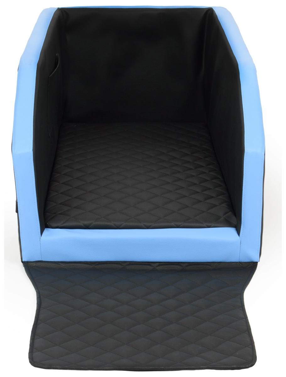 Velinda Panier de voiture pour chien 55x100 cm — noir, bleu