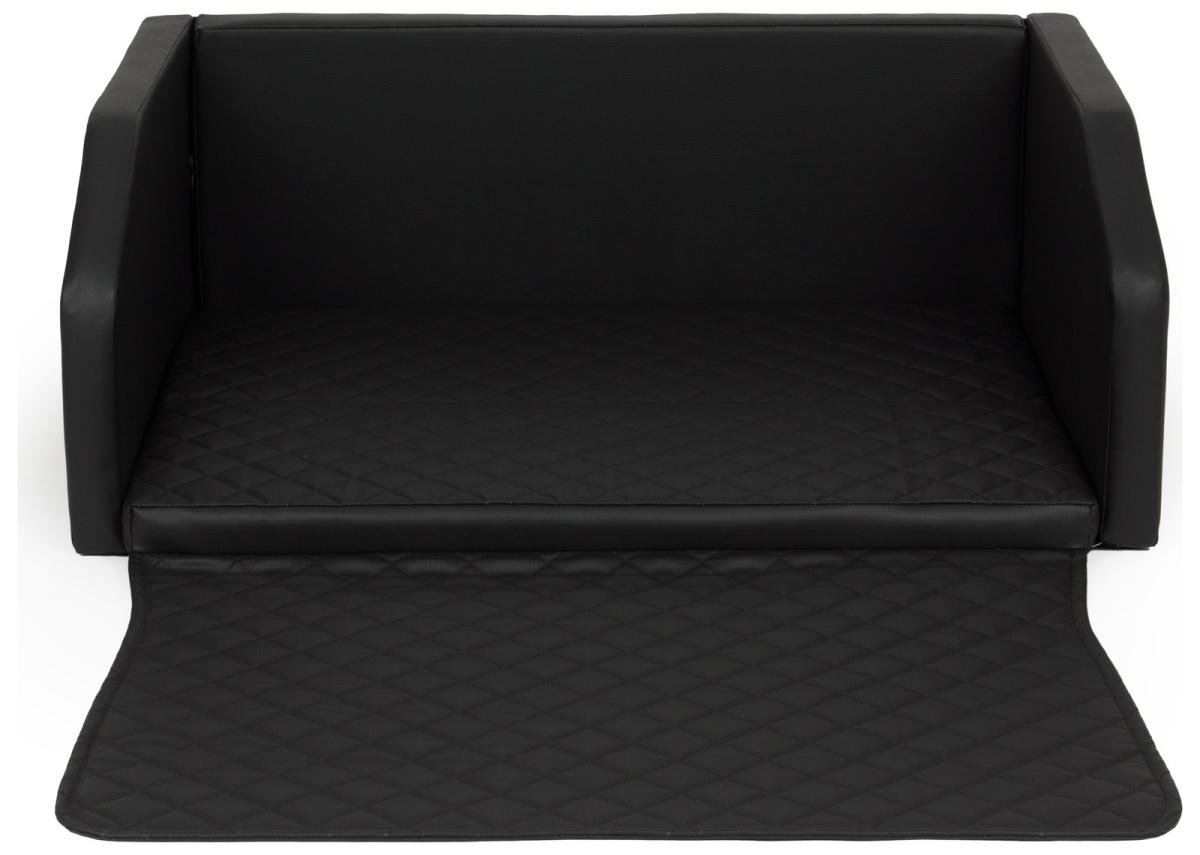 Velinda Panier de voiture pliable pour chien 100x70 cm — noir