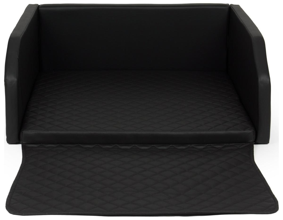 Velinda Panier de voiture pliable pour chien 100x90 cm — noir