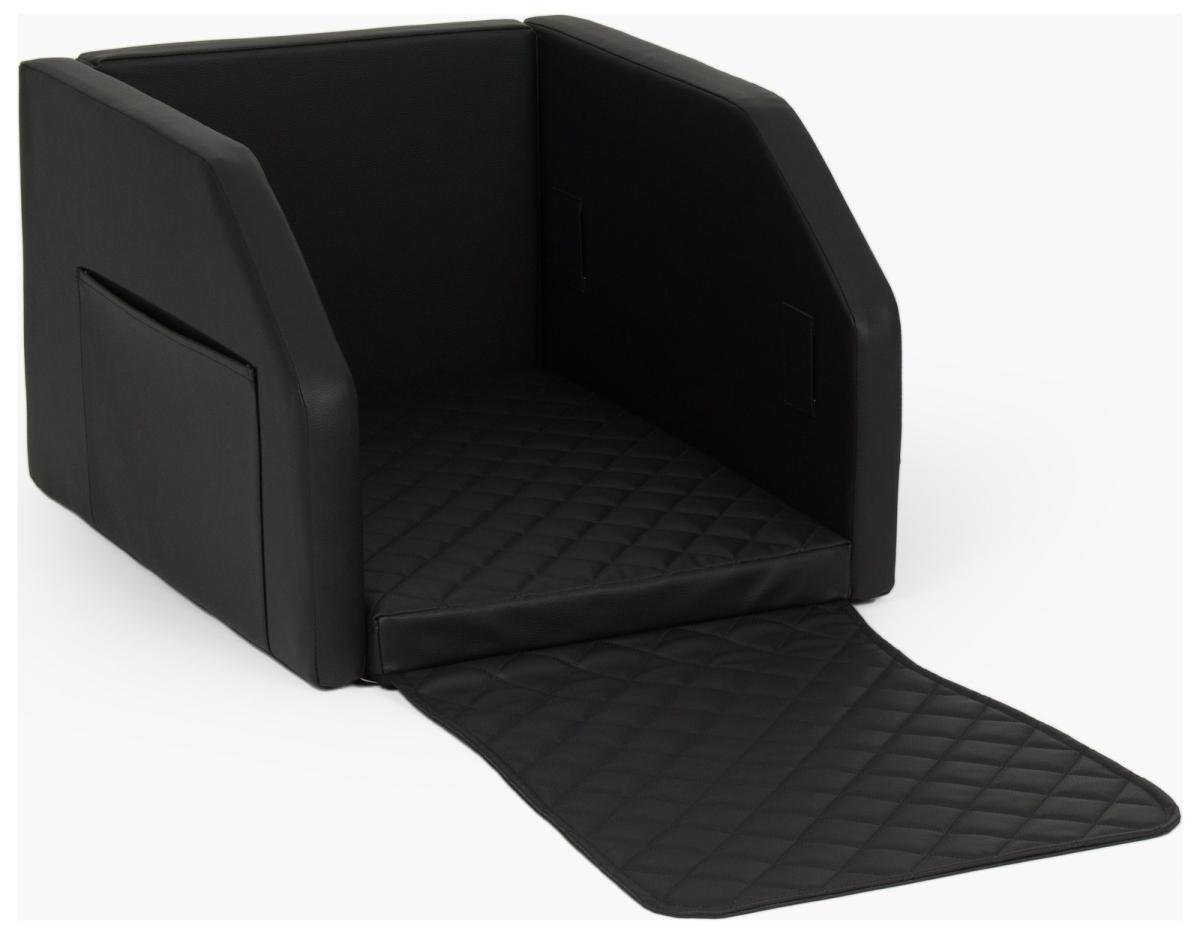 Velinda Panier de voiture pliable pour chien 55x70 cm — noir