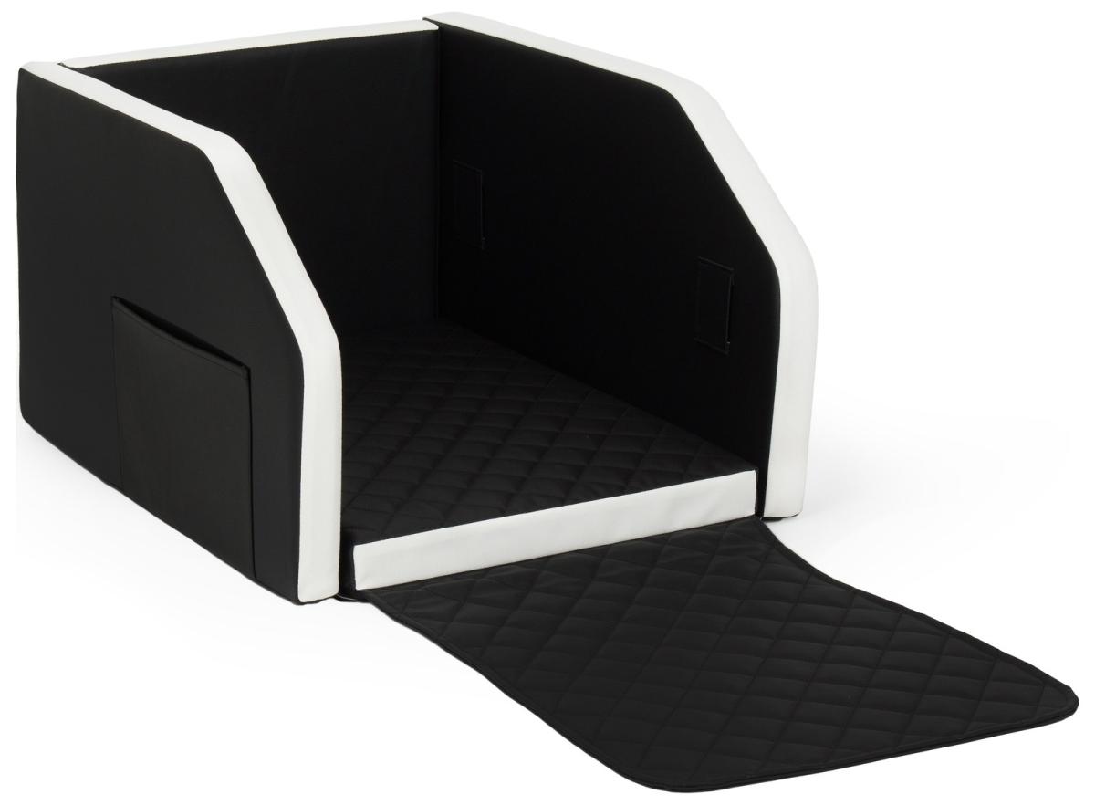 Velinda Panier de voiture pliable pour chien 55x70 cm — noir - blanc