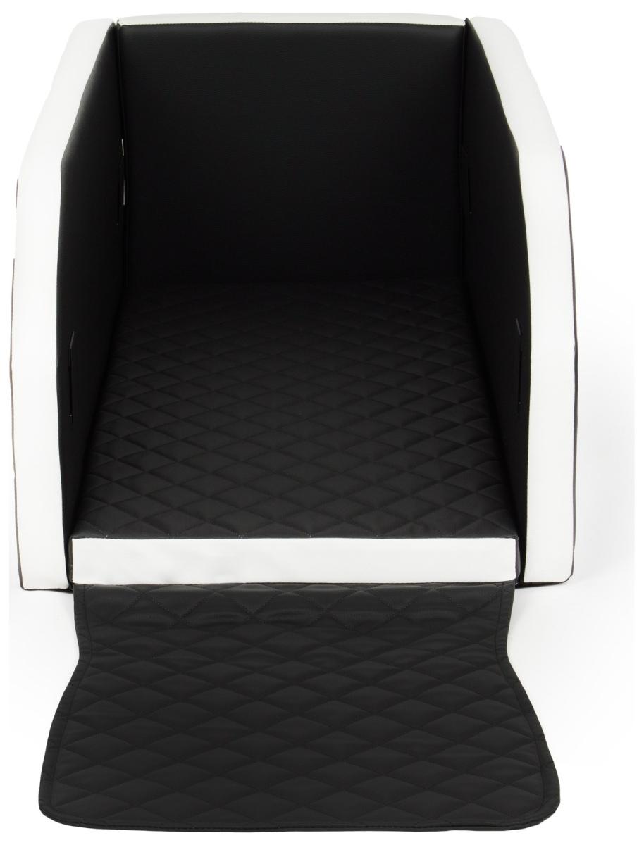 Velinda Panier de voiture pliable pour chien 55x100cm — noir - blanc