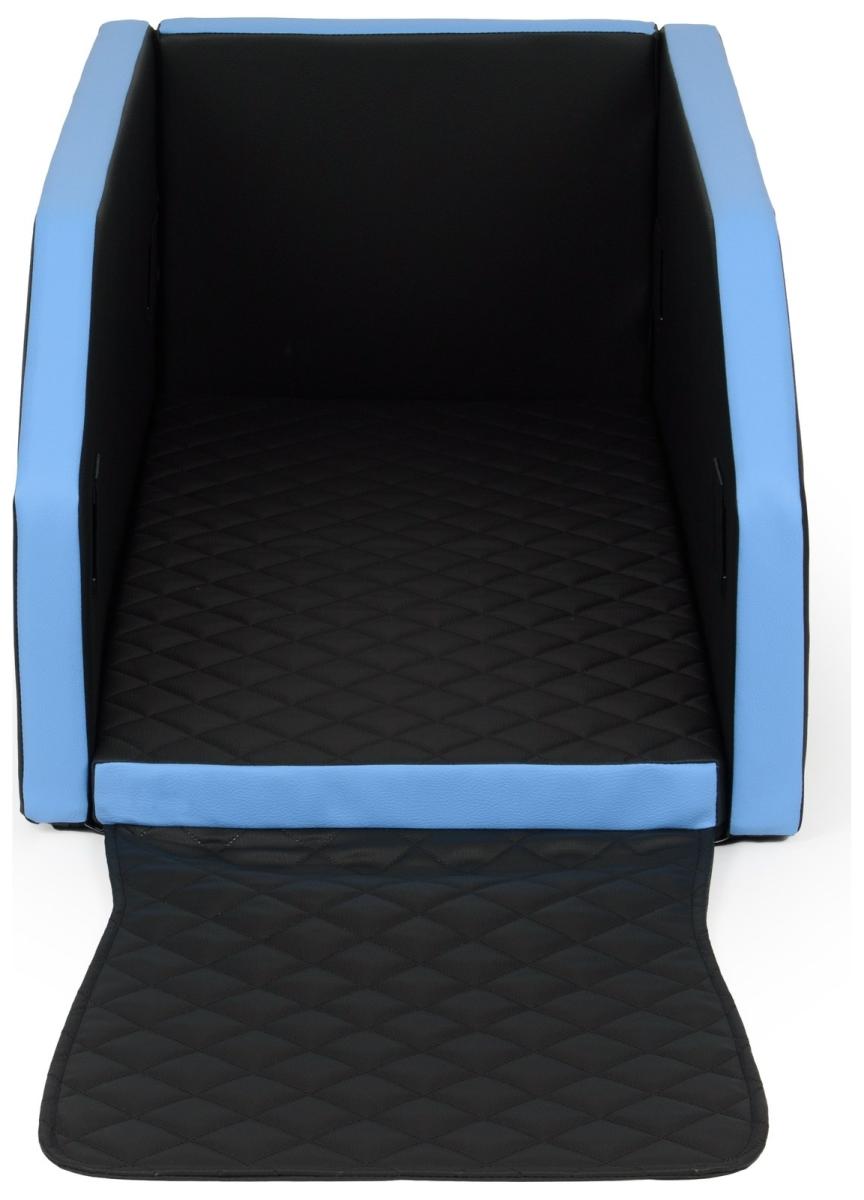 Velinda Panier de voiture pliable pour chien 55x100cm — noir, bleu