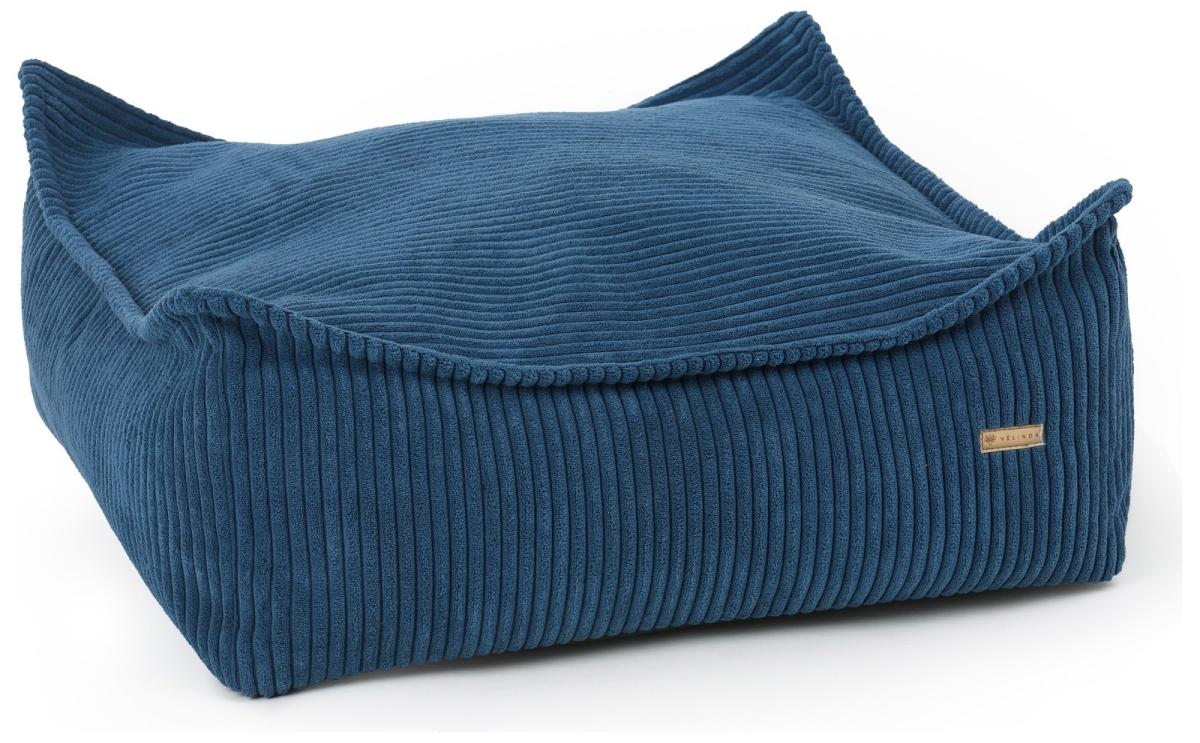 Velinda Panier pour chien et chat 60 x 60 — bleu marine (velours côtelé)
