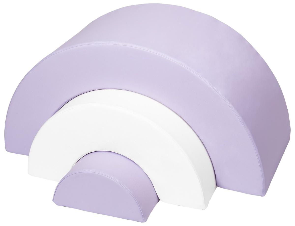 Velinda Ensemble mini-arc-en-ciel (3 grands blocs de mousse) — blanc, lilas
