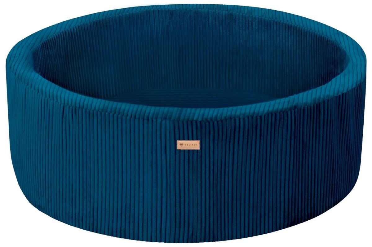 Velinda Piscine sans balles en velours côtelé, 90 cm — bleu marine (velours côtelé)