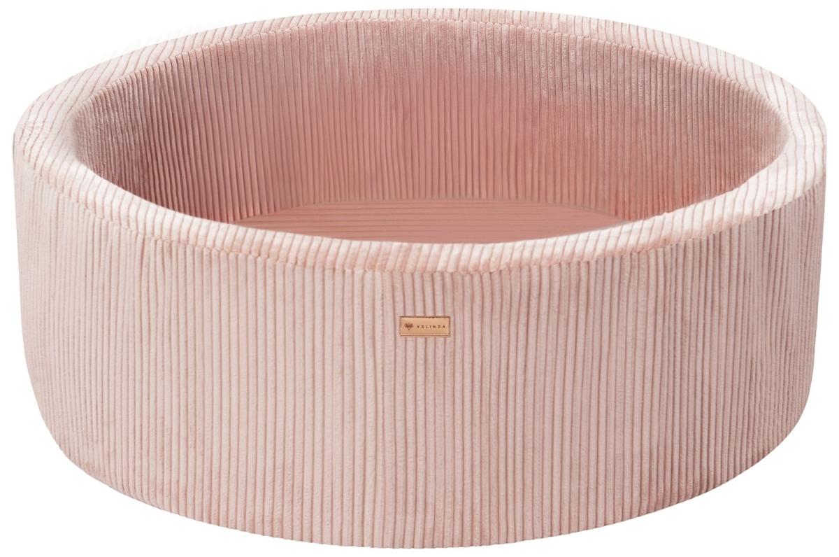 Velinda Piscine sans balles en velours côtelé, 90 cm — rose clair (velours côtelé)