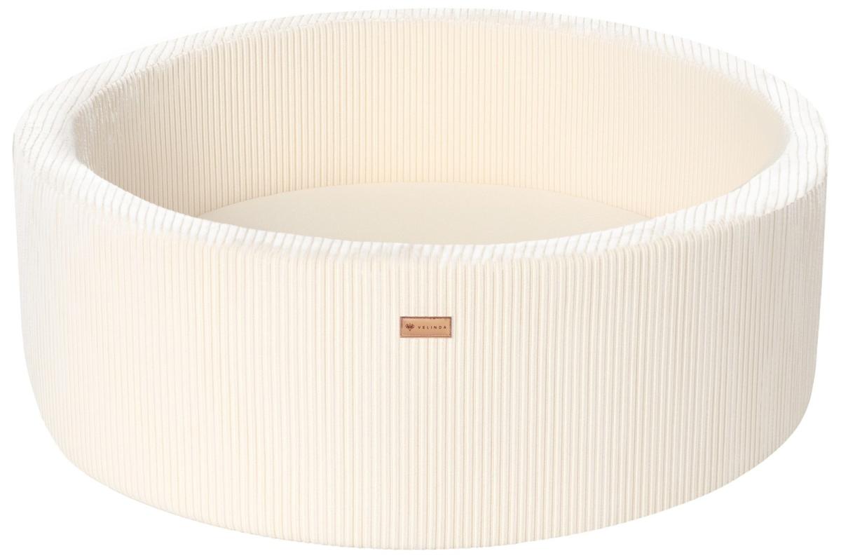 Velinda Piscine sans balles en velours côtelé, 90 cm — crème (velours côtelé)