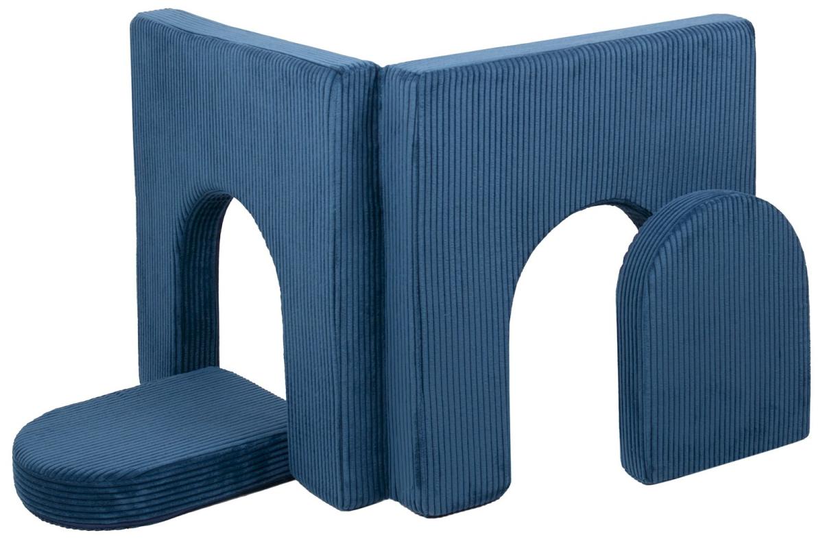 Velinda Module complémentaire pour canapé modulable en mousse — bleu marine (velours côtelé)