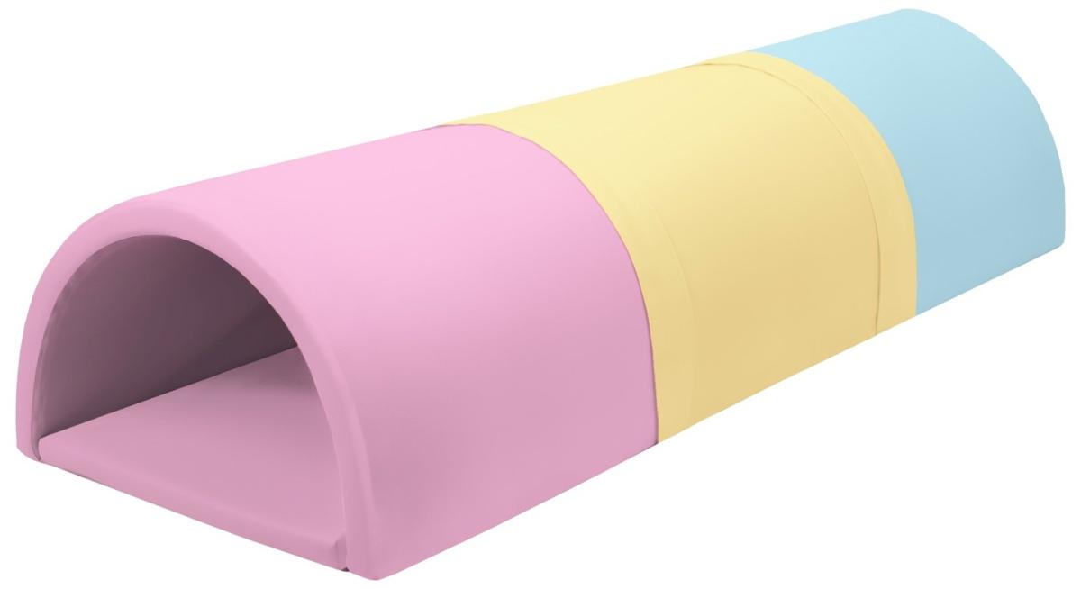 Velinda Tunnel en I, 3 pièces en mousse — rose, bleu, jaune (pastel)
