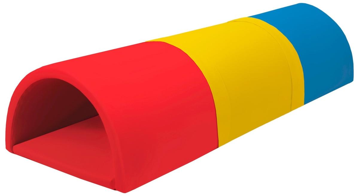 Velinda Tunnel en I, 3 pièces en mousse — jaune, bleu marine, rouge