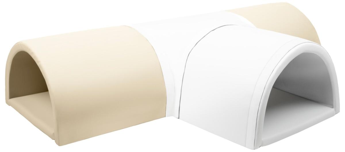 Velinda Tunnel en T 4 pièces en mousse — blanc, cappuccino