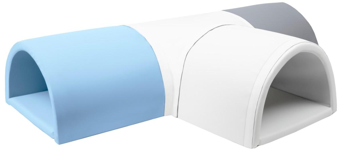 Velinda Tunnel en T 4 pièces en mousse — blanc, bleu clair, gris