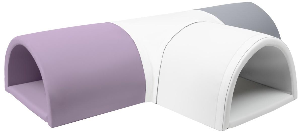 Velinda Tunnel en T 4 pièces en mousse — blanc, gris, violet