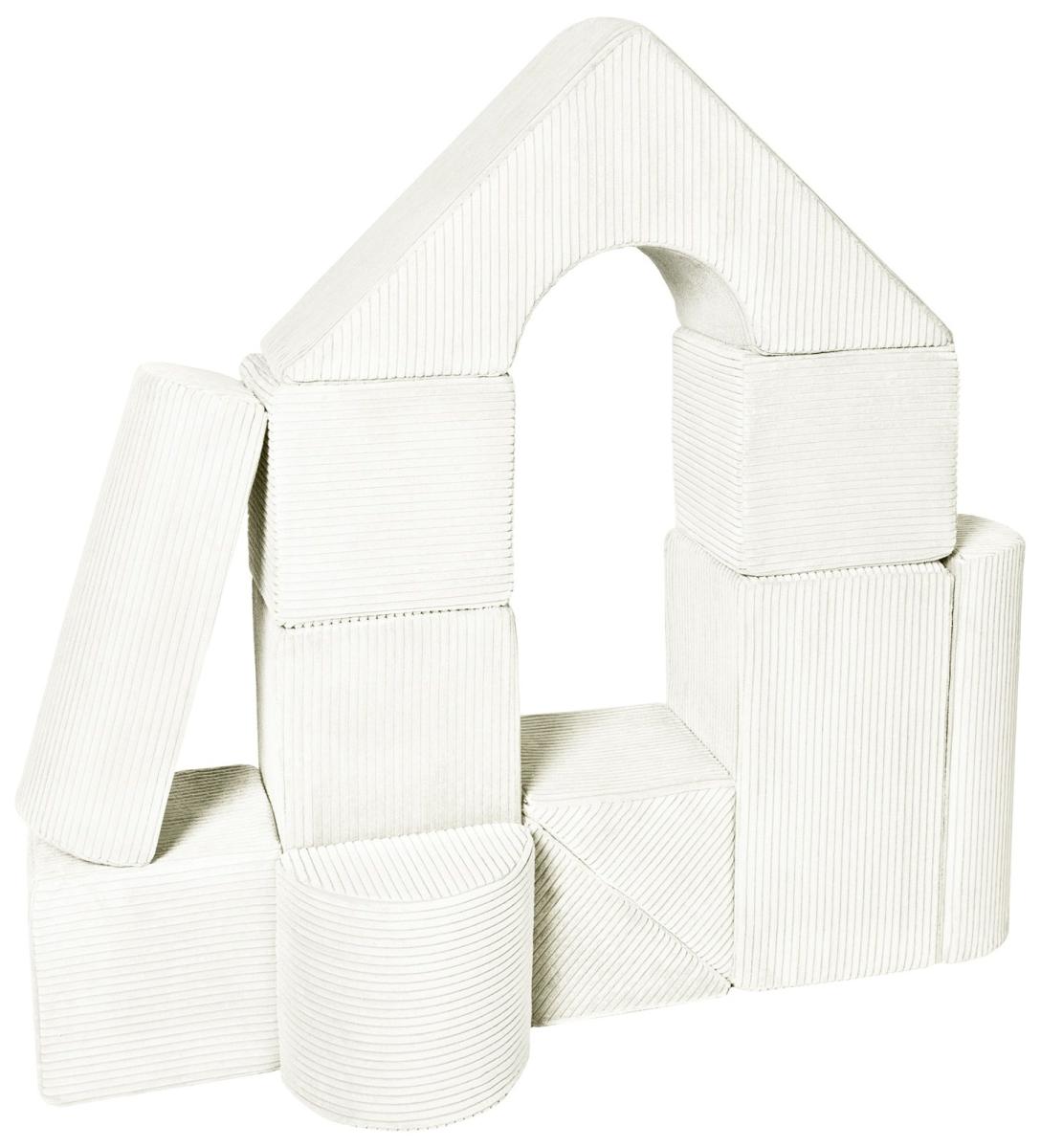 Velinda Ensemble château (11 grands blocs de mousse) — crème (velours côtelé)