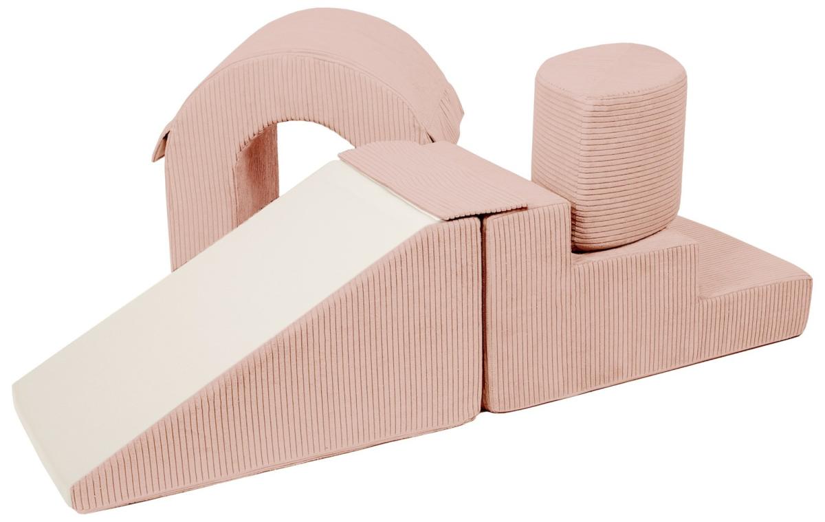 Velinda Ensemble pont (4 grands blocs de mousse) — rose clair (velours côtelé)