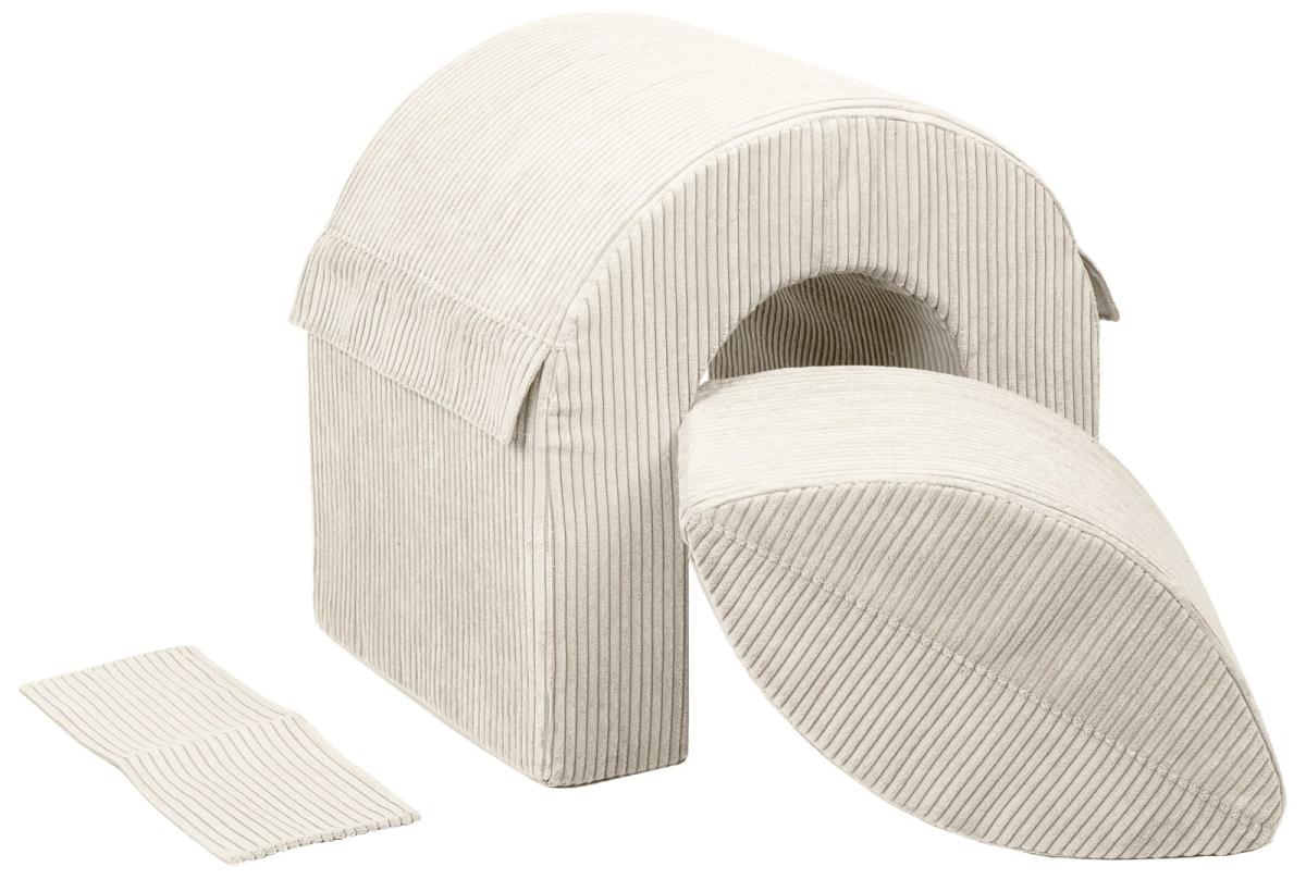 Velinda Ensemble tunnel (2 grands blocs de mousse) — crème (velours côtelé)